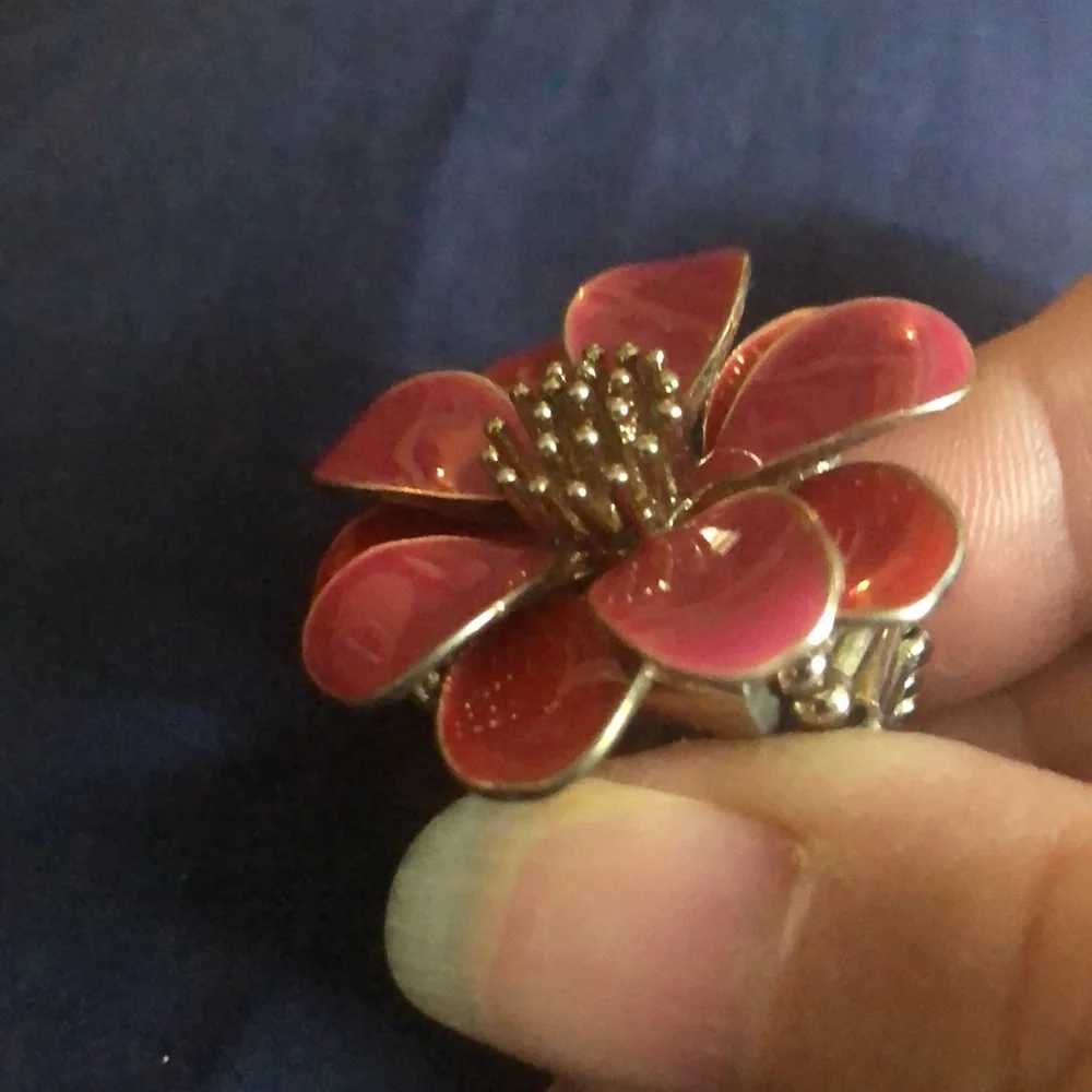 🇺🇸Large flower fashion stretchy ring - Picture 3 of 3